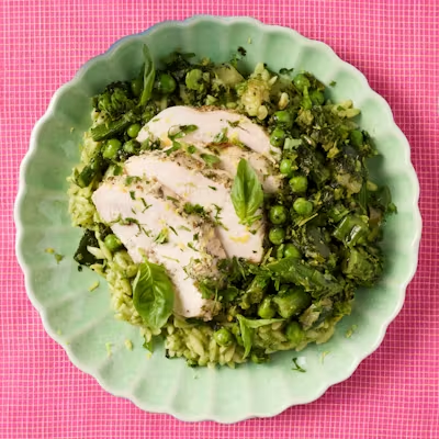 Italian Chicken & Green Orzotto